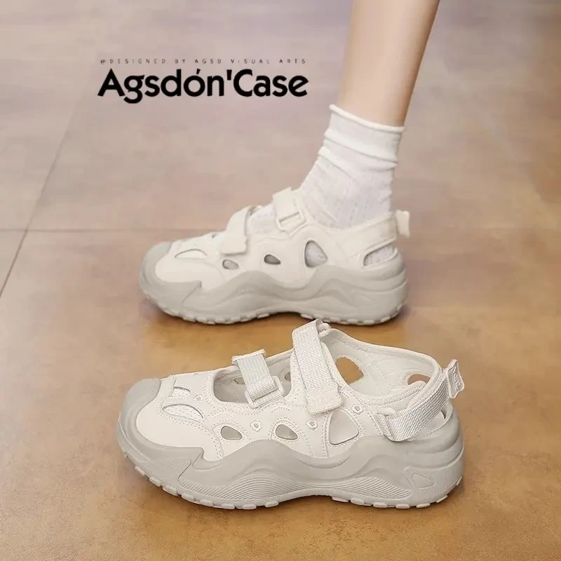 同款包头凉鞋女款夏外穿2025新款透气镂空休闲运动老爹洞洞