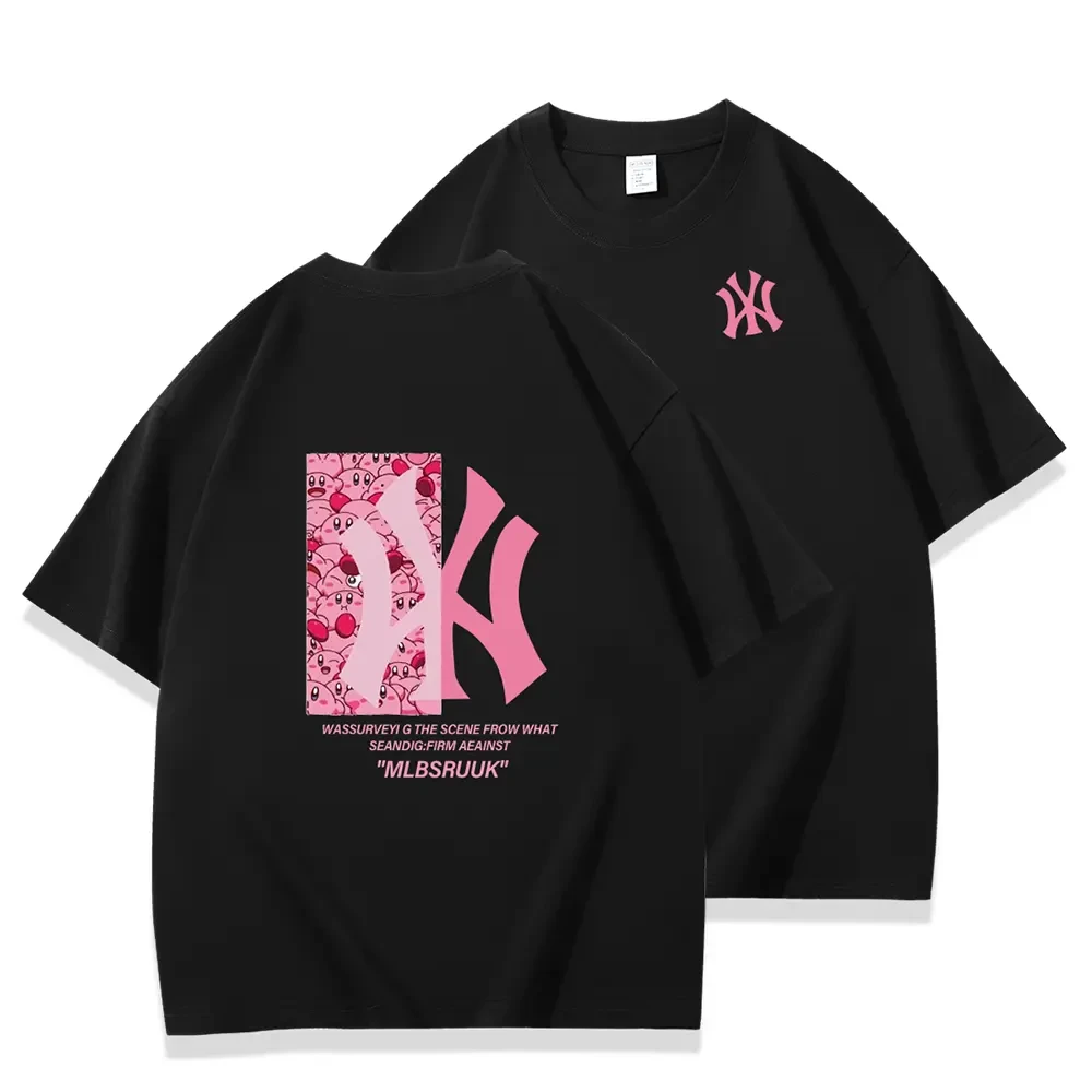 官方正品 情侣运动潮T女装圆领短袖T恤2025夏休闲刺绣纯棉男半袖