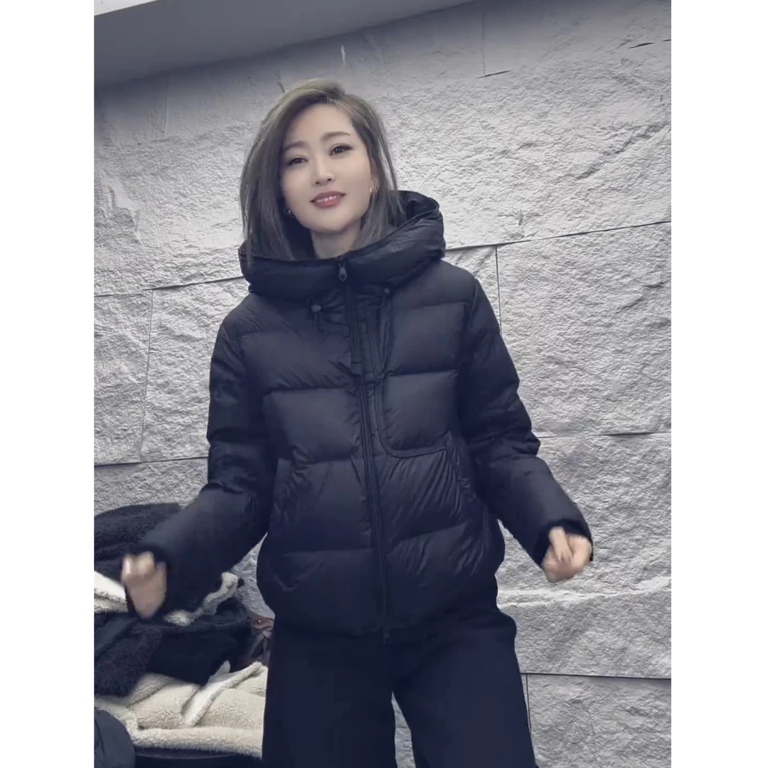 【现货】2025秋冬季新款穿搭休闲韩版宽松显瘦百搭保暖连帽棉服女