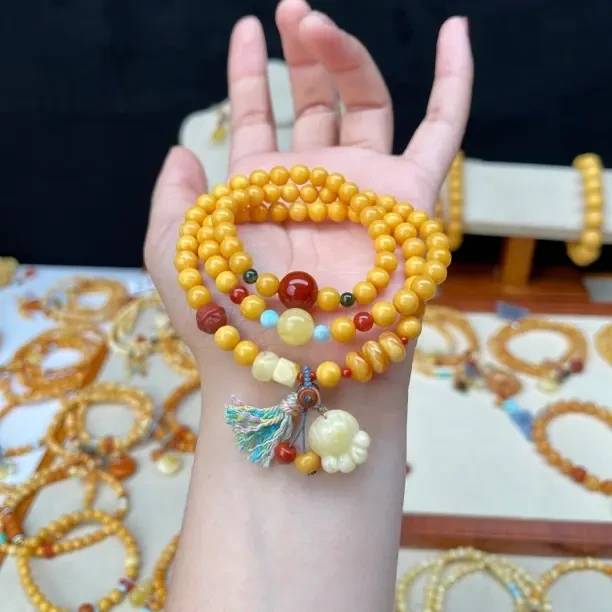 头货天然原矿鸡油黄抓钱爪三圈