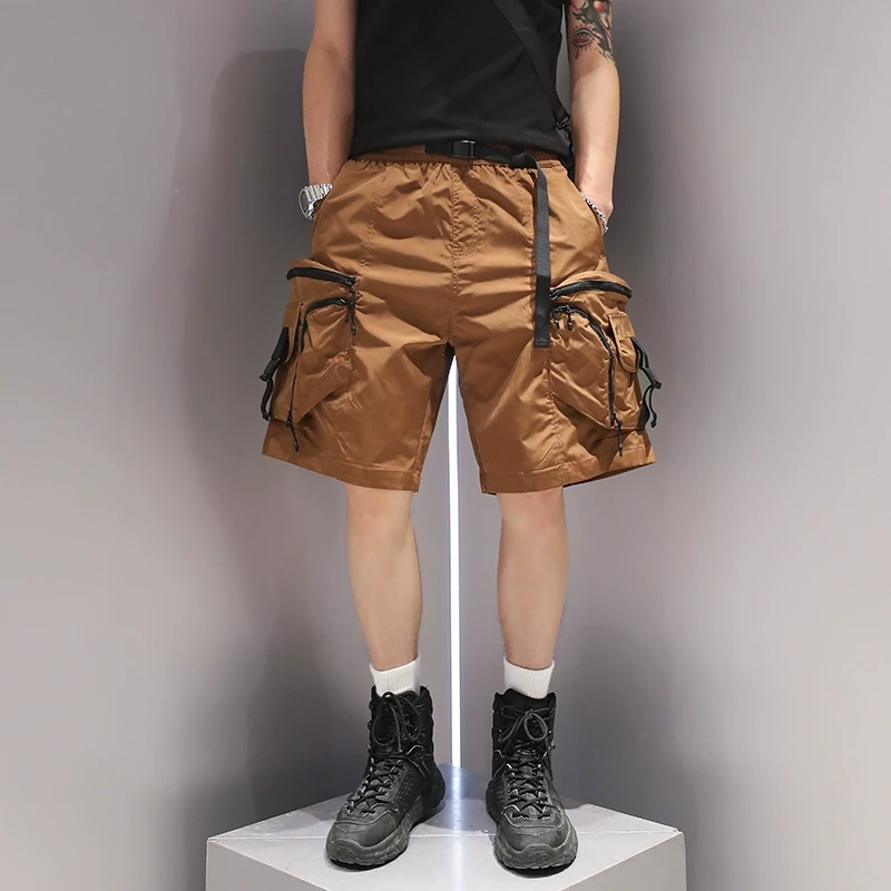 有术机能风口袋工装短裤男夏季设计感小众潮流休闲宽松五分裤直筒