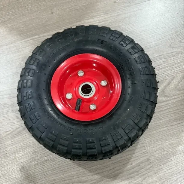 10寸充气轮实心轮手推车老虎车车轱辘打气滚轮适用于工地