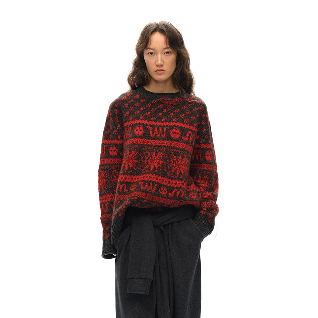 SquareCo方圆设计师品牌费尔岛蛇图案毛衣DSC买手店S374D1211002