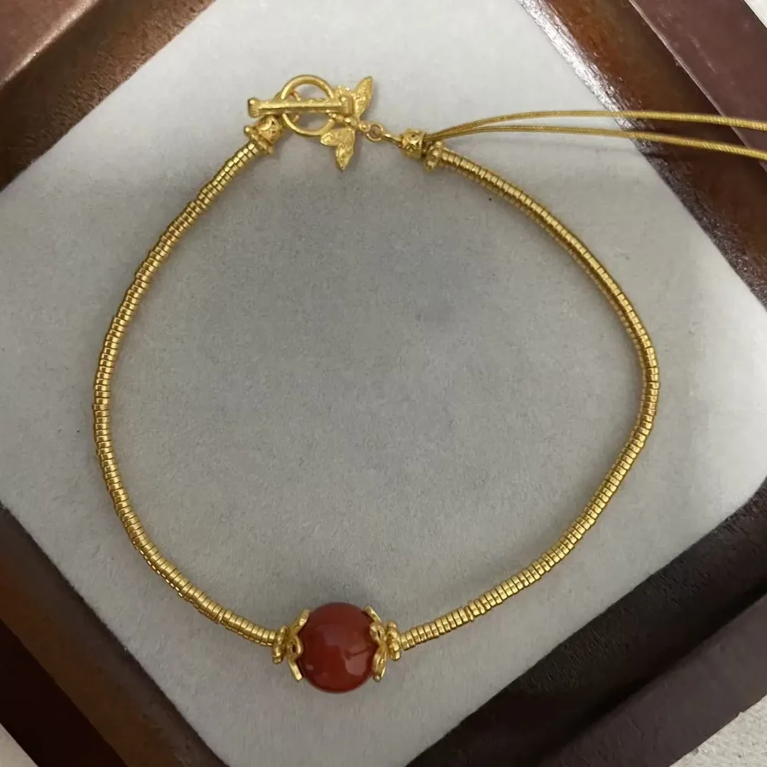 足金饰品南  红手串7.26g