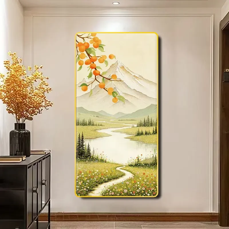 072/奶油风现代简约事事如意装饰画玄关走廊落地清新装饰画