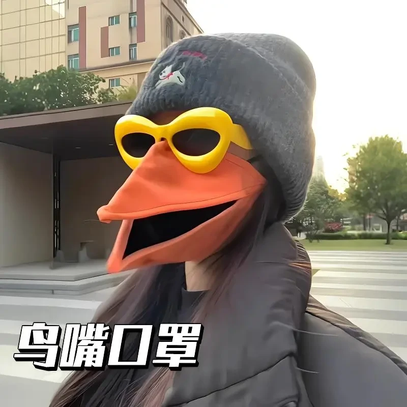 现货【新款】乌鸦鸟嘴口罩动物嘴型玩具创意搞怪可动鸟嘴趣味可动鸟
