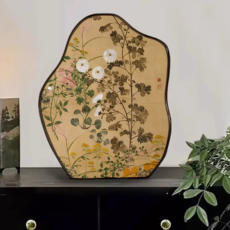 喜鹊中古风桌面摆画客厅摆台电视柜装饰画氛围感玄关柜高级感摆件