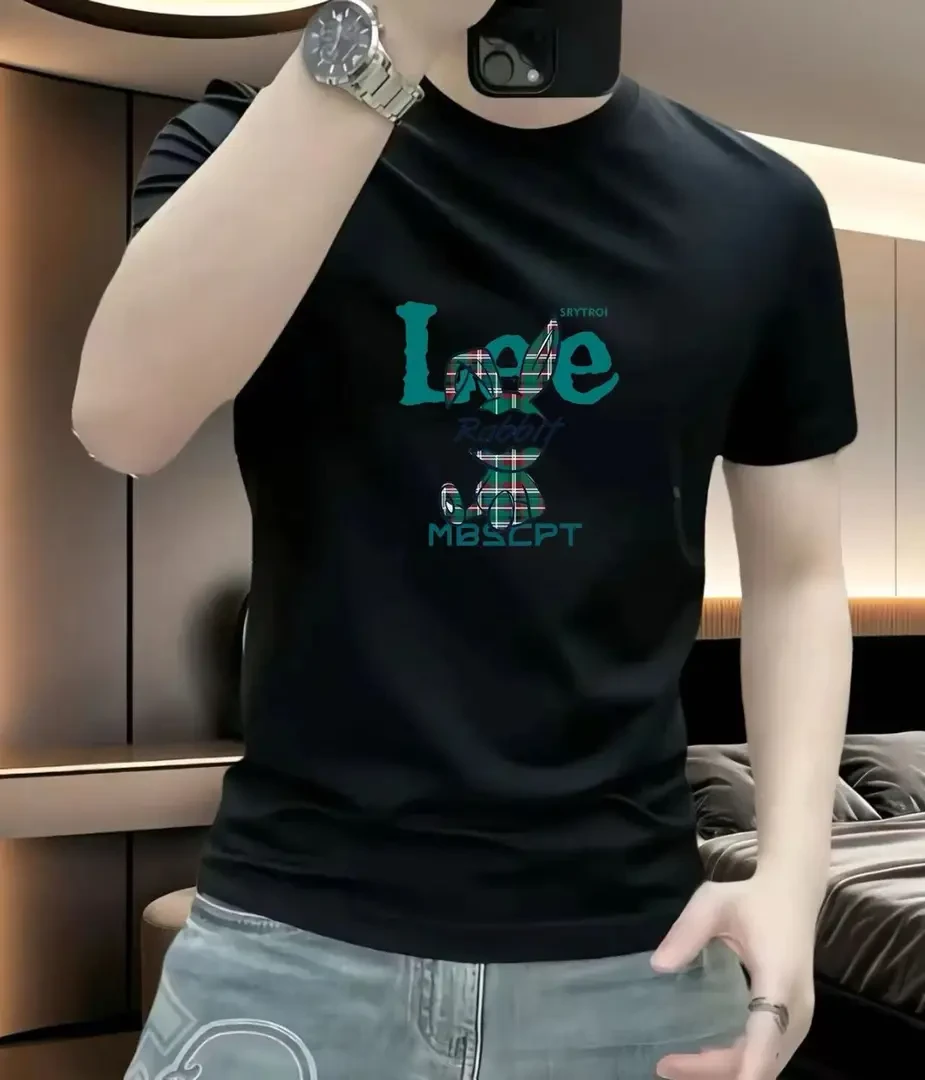 夏季爆款印花纯棉半袖休闲高档男士卡通短袖t恤体恤潮牌百搭上衣T