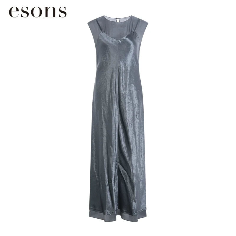 esons/爱城市【商场同款】空气感缎面醋酸吊带连衣裙36537240