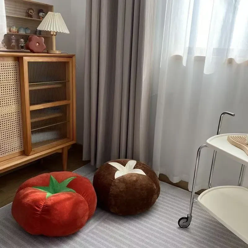 小红书同款香菇番茄抱枕蒲团坐垫沙发靠垫床上睡觉靠枕生日礼物xx