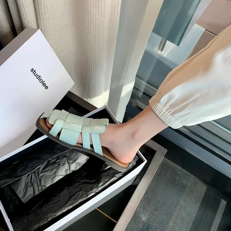 【福利款】葡萄妈Studiolee~夏季外穿沙滩平底包头懒人穆勒凉拖鞋女