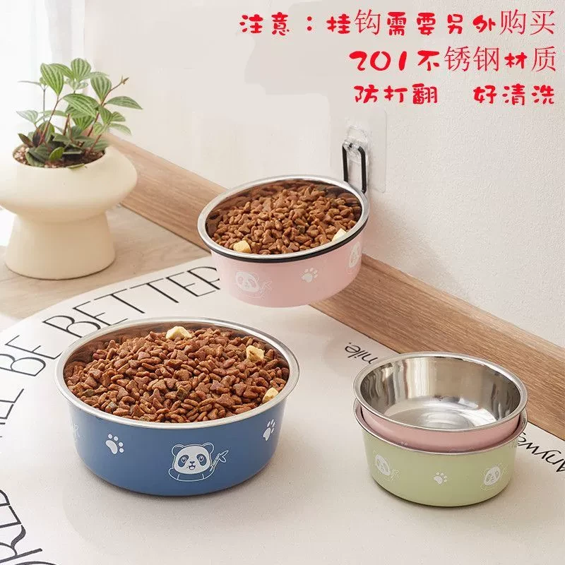 狗盆大容量不锈钢打翻狗食狗狗饭盆喝水猫咪食盆宠物防滑饭碗狗盆
