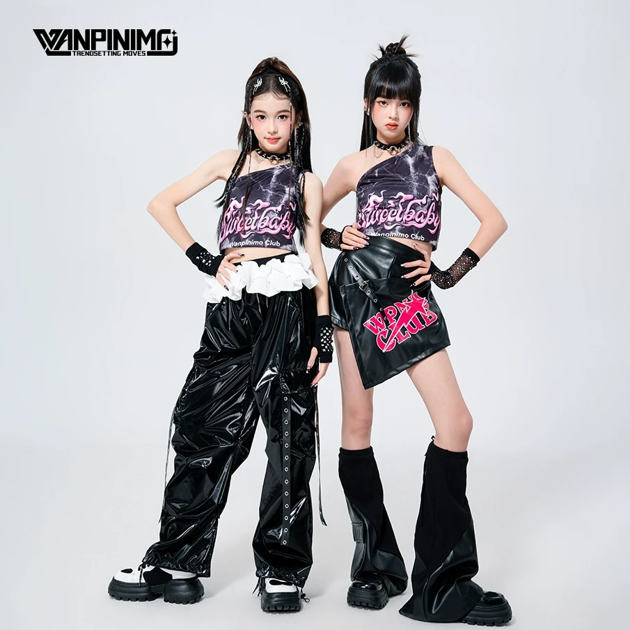 顽皮尼莫少儿爵士舞女童服装甜酷风舞台服儿童街舞jazz时髦演出服