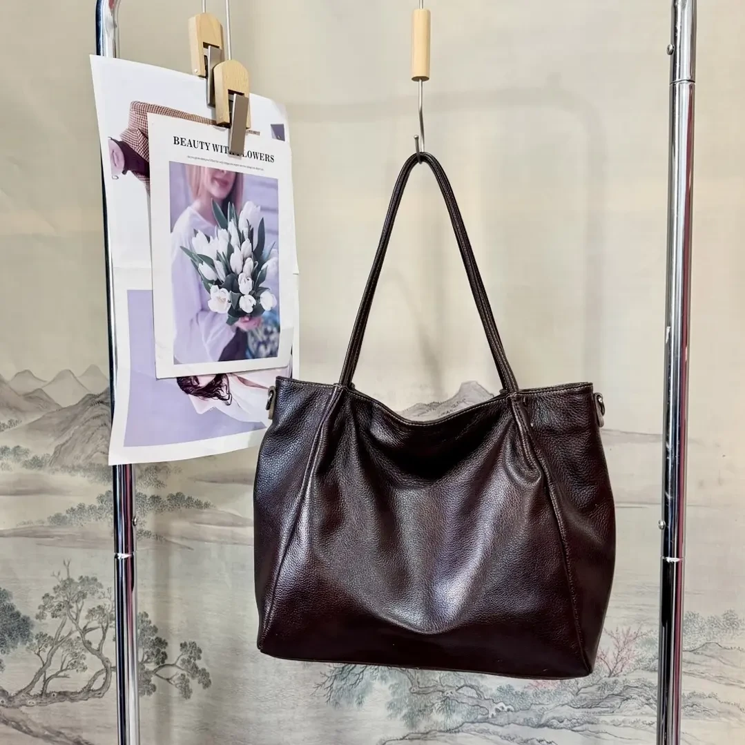 新款时尚大容量软皮韩版单肩斜挎通勤托特女包休闲百搭