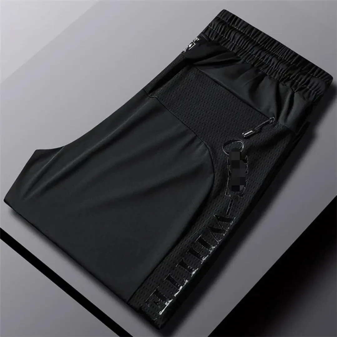 夏季轻奢高弹薄款冰丝裤男士夏季薄款速干裤男士裤子男款夏季透气