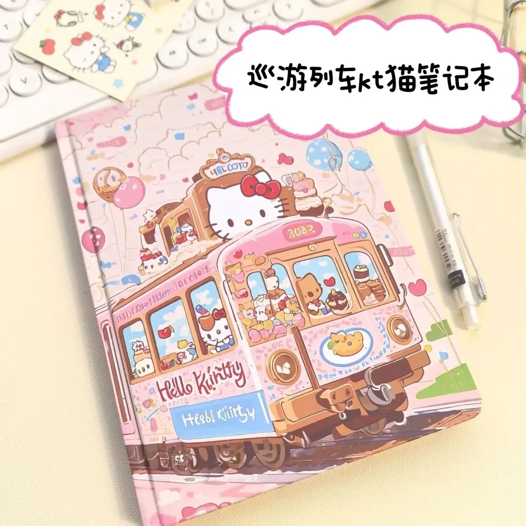 新款kt猫A5笔记本高颜值可爱硬壳学生加厚彩绘内页手绘本记事本qt