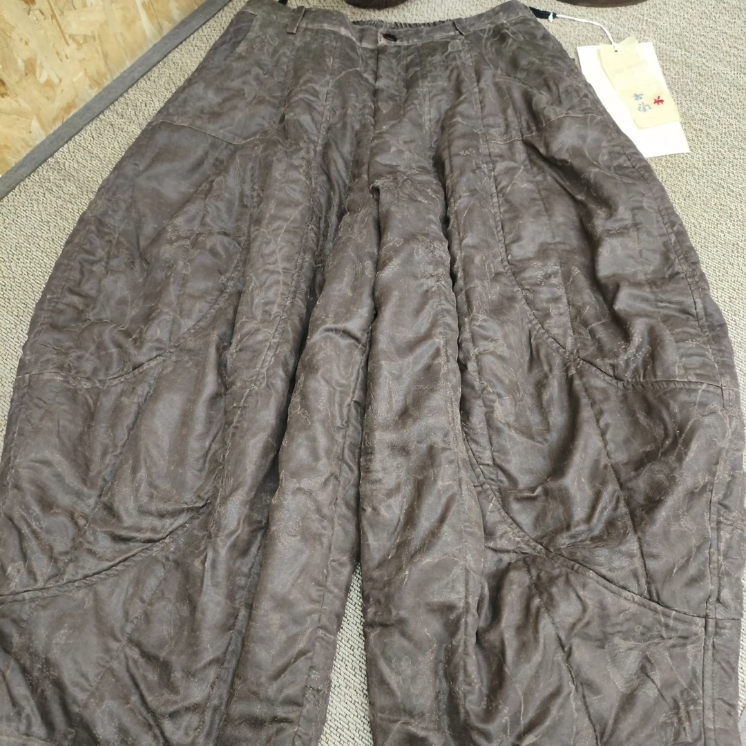 新款香云纱丝棉直筒休闲百搭舒适棉裤时尚之选