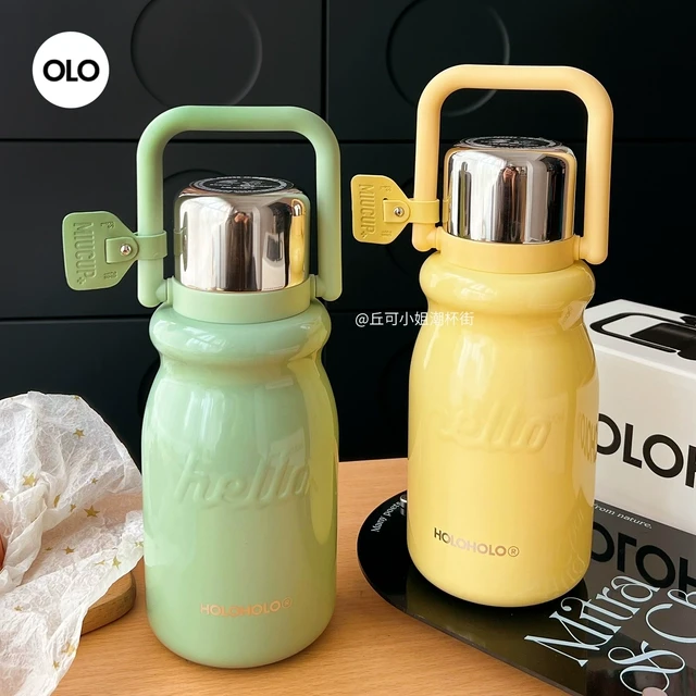 holoholo小奶壶不锈钢手提保温杯高颜值女保冷吸管杯大容量水杯子