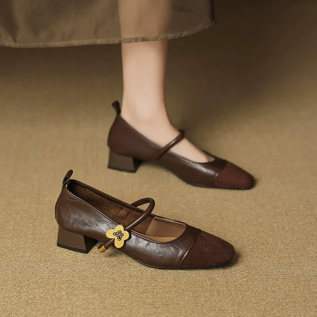 真皮高跟鞋女气质高级不累脚小羊皮单鞋2025新款春绝美晚晚配裙鞋