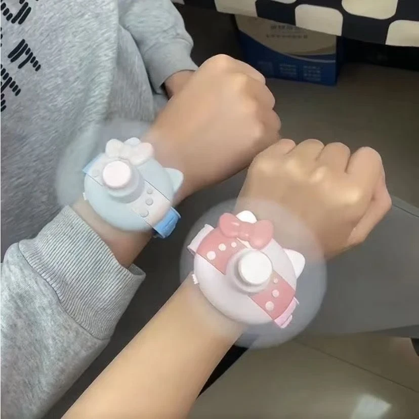 kt猫汽车车载风扇新款手表风扇可充电高颜值学生迷你便携出行手腕