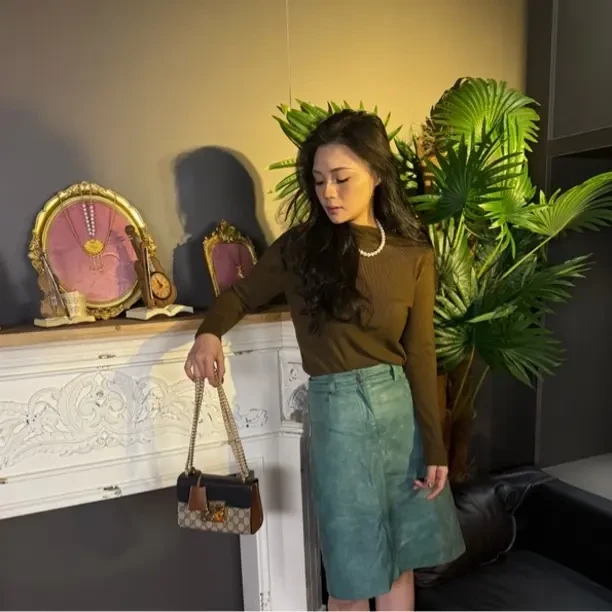 纯色常规款长袖极简风休闲高腰ins网红