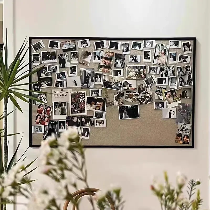 免打孔毛毡板照片墙软木板留言板挂墙记事板作品展示客厅书桌背景