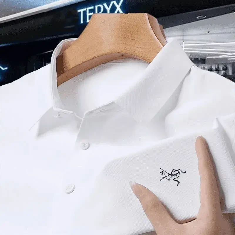 【奥莱折扣】鸟家款POLO衫2025夏季新款商务休闲垂感短袖T恤男士