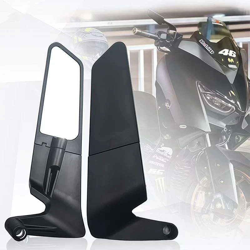 摩托车电动车改装定风翼后视镜塑料折叠小牛九号通用大镜面反光镜