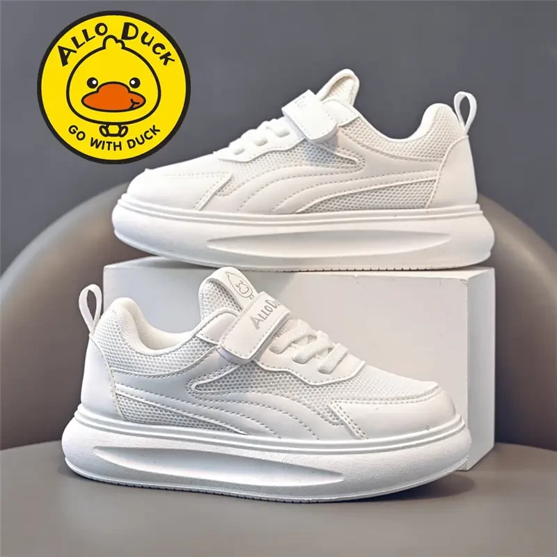 夏季儿童小白鞋男童女孩百搭休闲板鞋防滑网面透气中大童运动鞋子