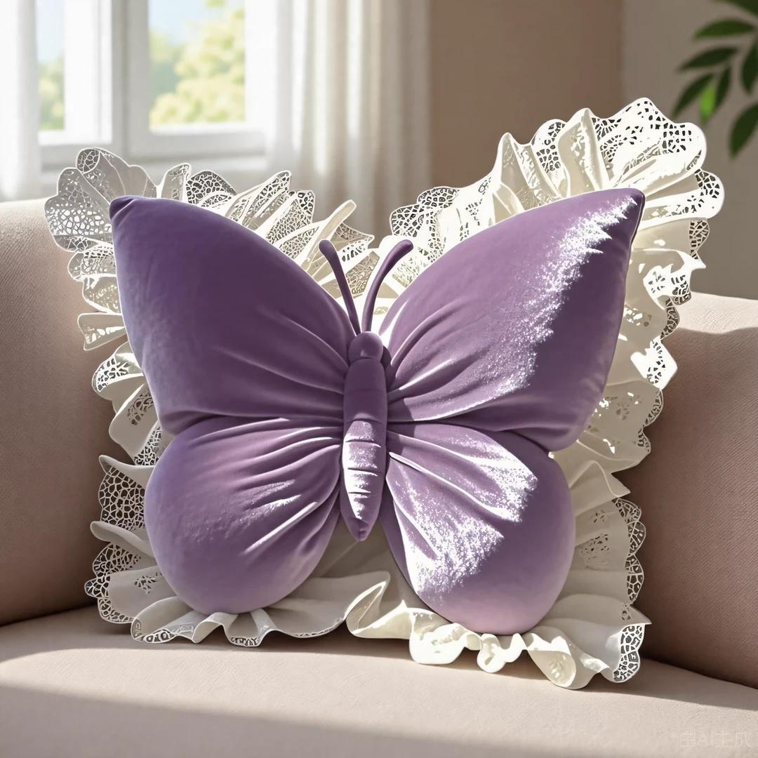 奶油风头枕沙发枕车内创意蕾丝车载座椅靠颈枕车用枕头腰靠垫女抱