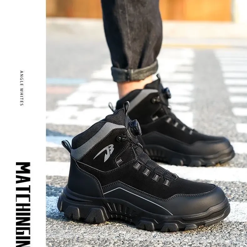 高帮劳保鞋防砸防刺穿钢头安全鞋轻便软底减震耐磨防滑男士劳保鞋