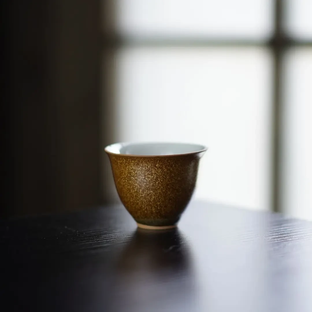 【云由-黄金甲主人杯】陶瓷茶具茶杯家用耐热主人杯品茗杯