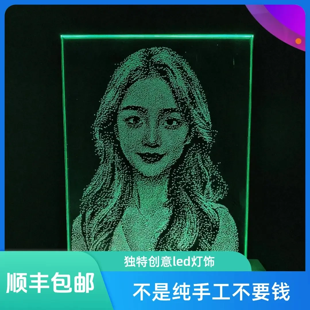 【顺丰包邮】非遗锤子玻璃画定制纯手工敲击画生日节日情侣