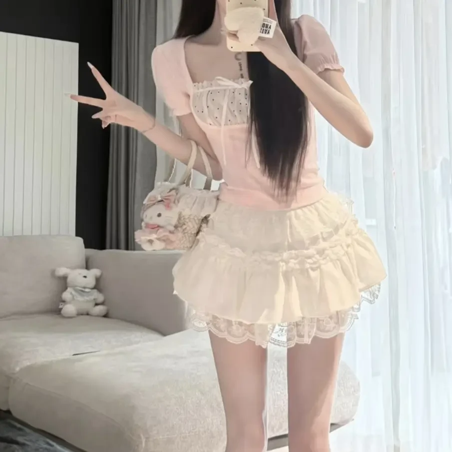 纯欲少女风针织衫上袖上衣气质设计款