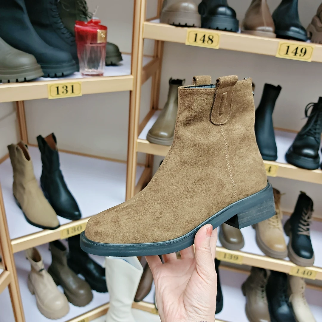 新款弹力靴瘦瘦靴短靴袜靴显瘦舒适时尚气质高级女靴子0312-11A61