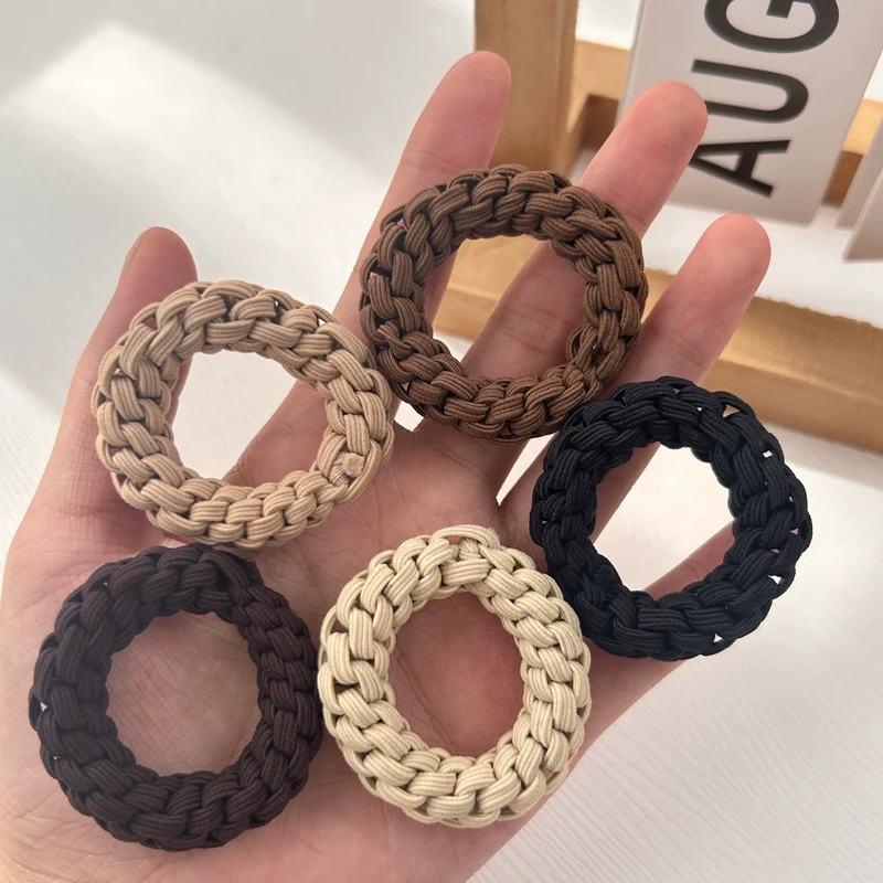 2025日韩高弹力成人女发圈加粗弹力头绳高马尾风格发绳新款编织合