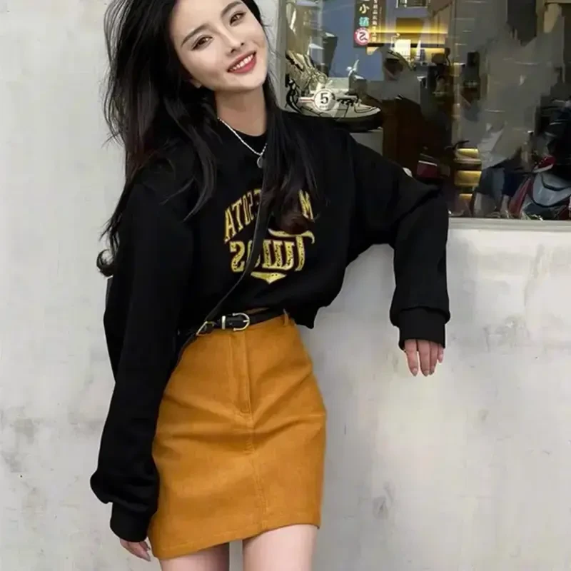 穿搭一整套小个子上衣气质百搭显瘦裙子纯欲慵懒风女装秋装新款