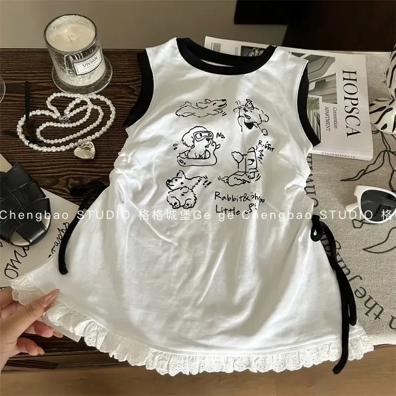 现货 圆子家女童夏装连衣裙小童洋气时髦吊带裙儿童女宝背心裙子