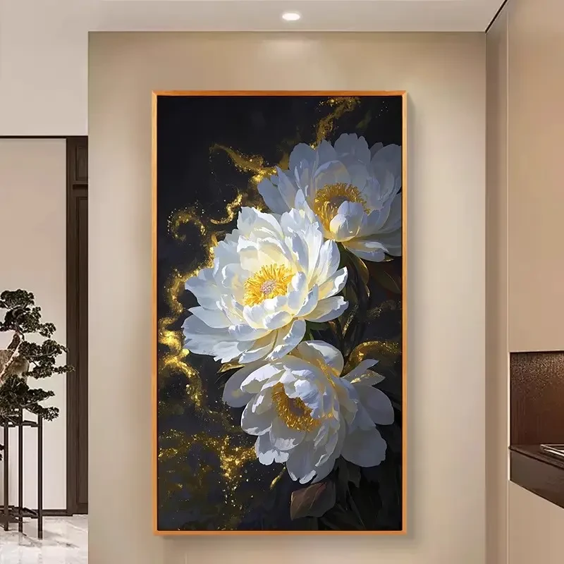 (大尺寸花漾牡丹）diy数字油画高品质手工涂色解压治愈丙烯装饰画