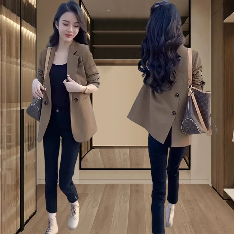 高级感小西服外套女气场强大上档次爆款2025春秋季新款百搭网红款