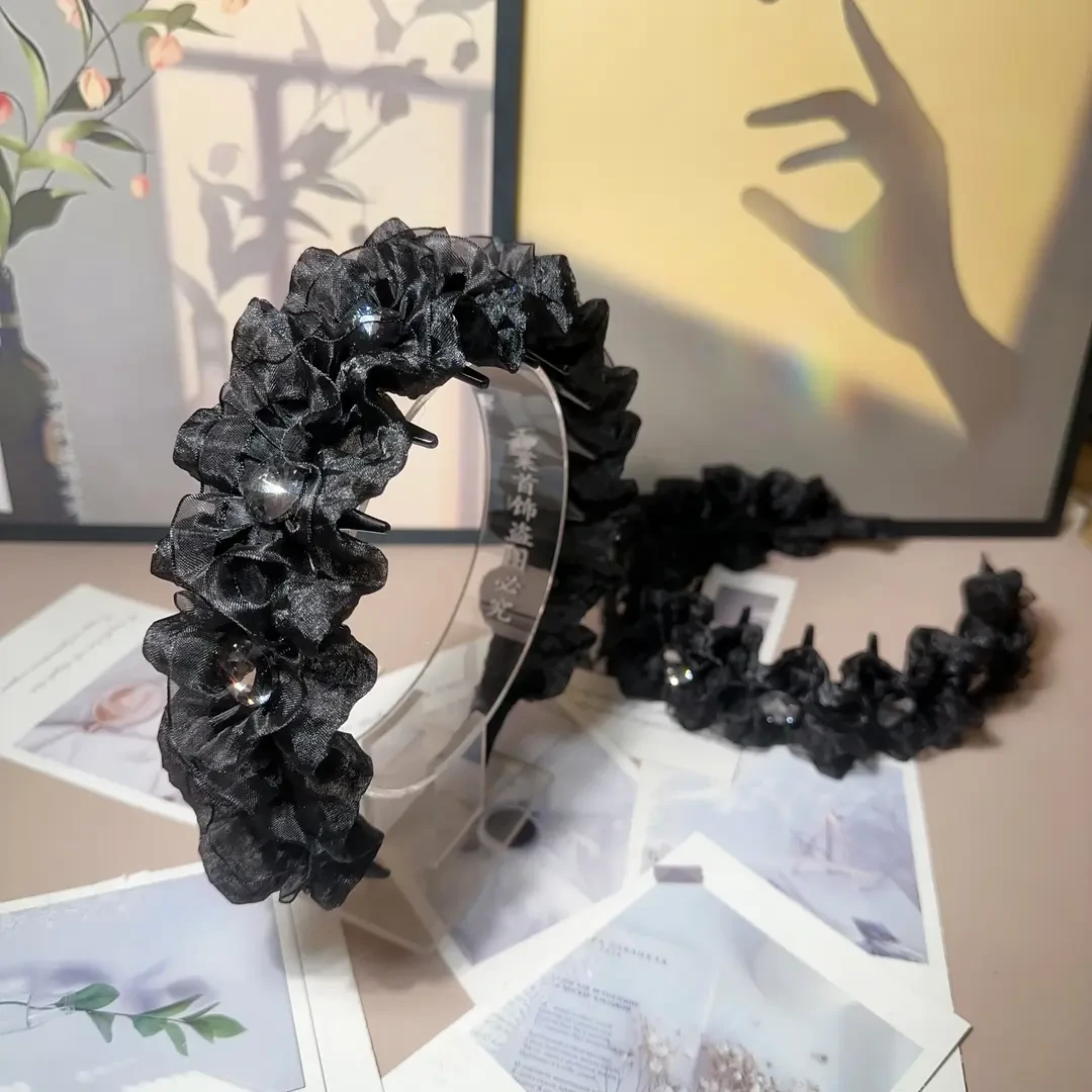 䨐.夏季透气倒齿纹理感发箍高颅顶简约时尚百搭网红气质减龄T0878