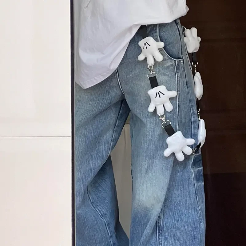 米奇手套裤链配饰亚文化可爱玩偶腰链挂饰高街嘻哈m