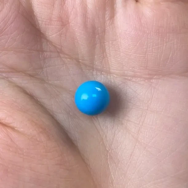 原矿绿松石暴力蓝单珠