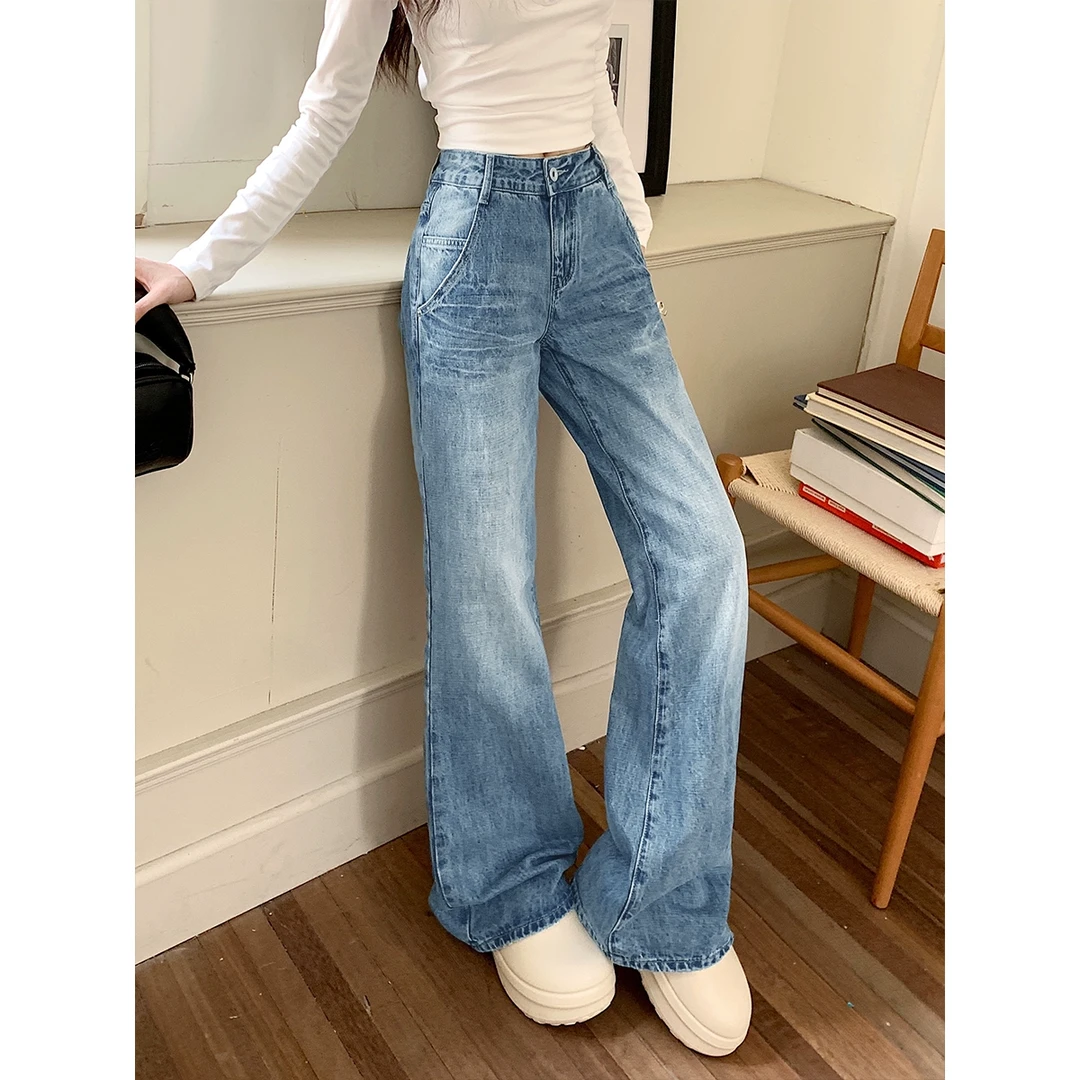 【现现专场】秋冬新款显瘦百搭喇叭裤梨形身材胖mm加绒微喇牛仔裤