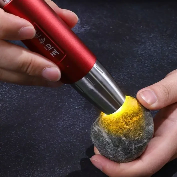 多光源充电强光手电筒用于玉石鉴定含365紫光和白黄光