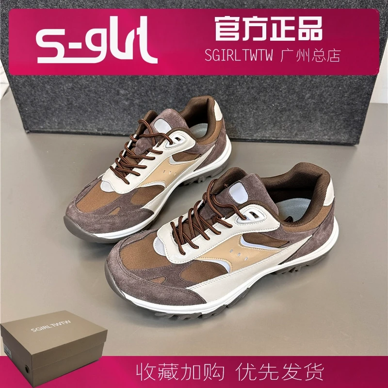 SGIRL TWTW推荐2025年春款德训鞋女拼色板鞋学院休闲风运动跑步鞋