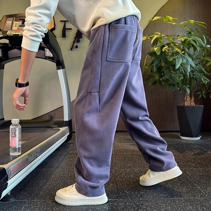 仓石一树卫裤男高级感直筒运动裤痞帅男裤2025新款春秋加厚休闲裤