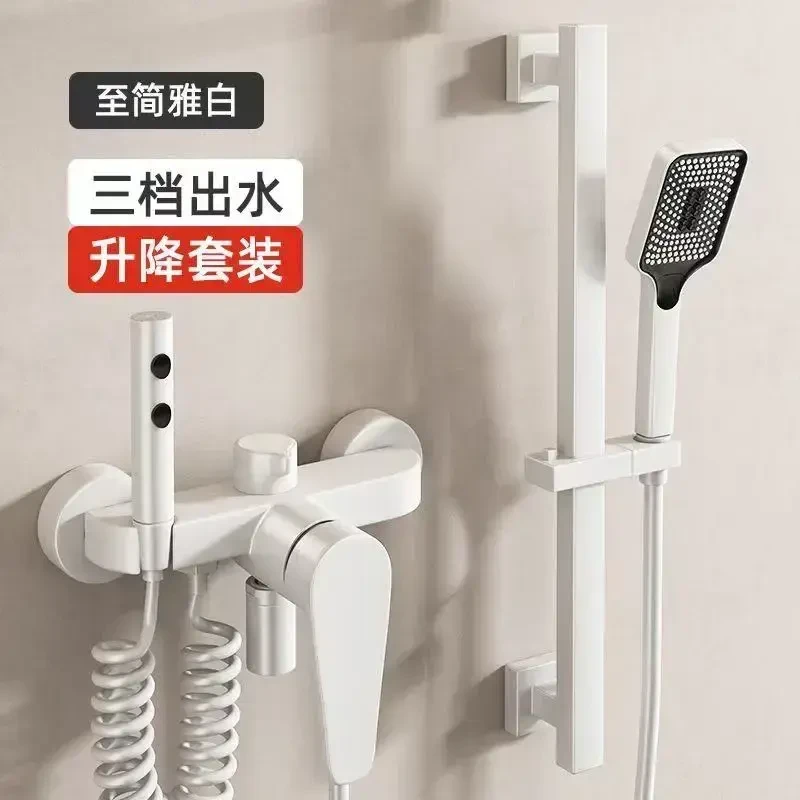 华鹰/简易花洒套装浴室家用洗澡无顶喷增压全铜淋浴水龙头