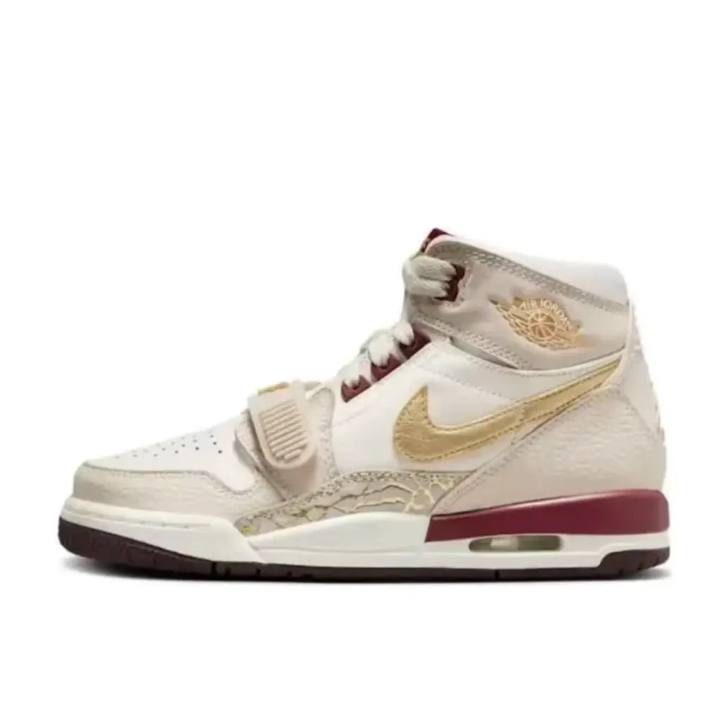 NIKE/耐克女AJ312(GS)蛇年CNY高帮复古白红休闲篮球鞋IB4914-161