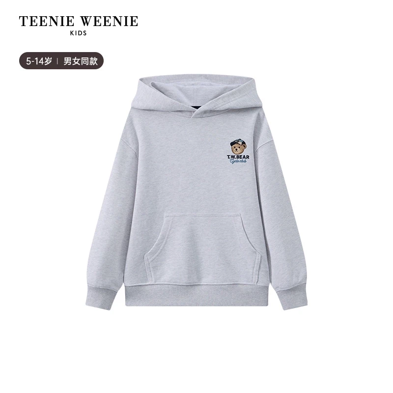 TeenieWeenie Kids小熊童装25年休闲连帽套头纯棉卫衣TKMW255283I